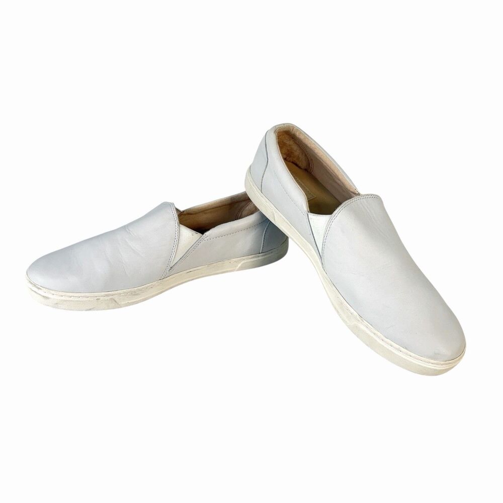 UGG Kitlyn Womens Slip On Shoes Size 12 Leather White 1102292 Casual Sneakers